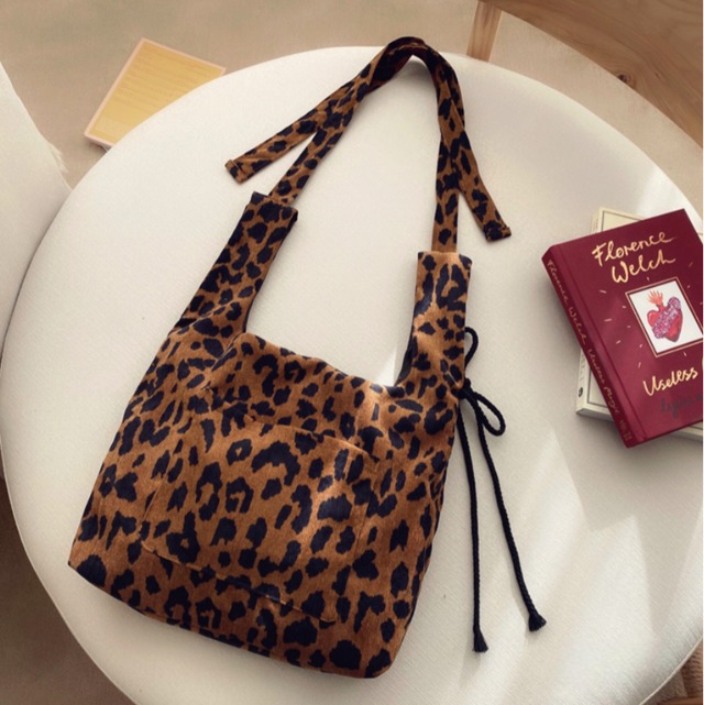 leopard print crossbody bag <b1480>