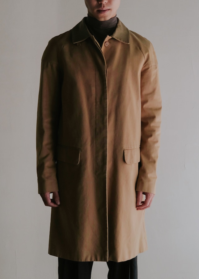 HELMUT LANG 00AW chest strap leather collar balmacaan coat