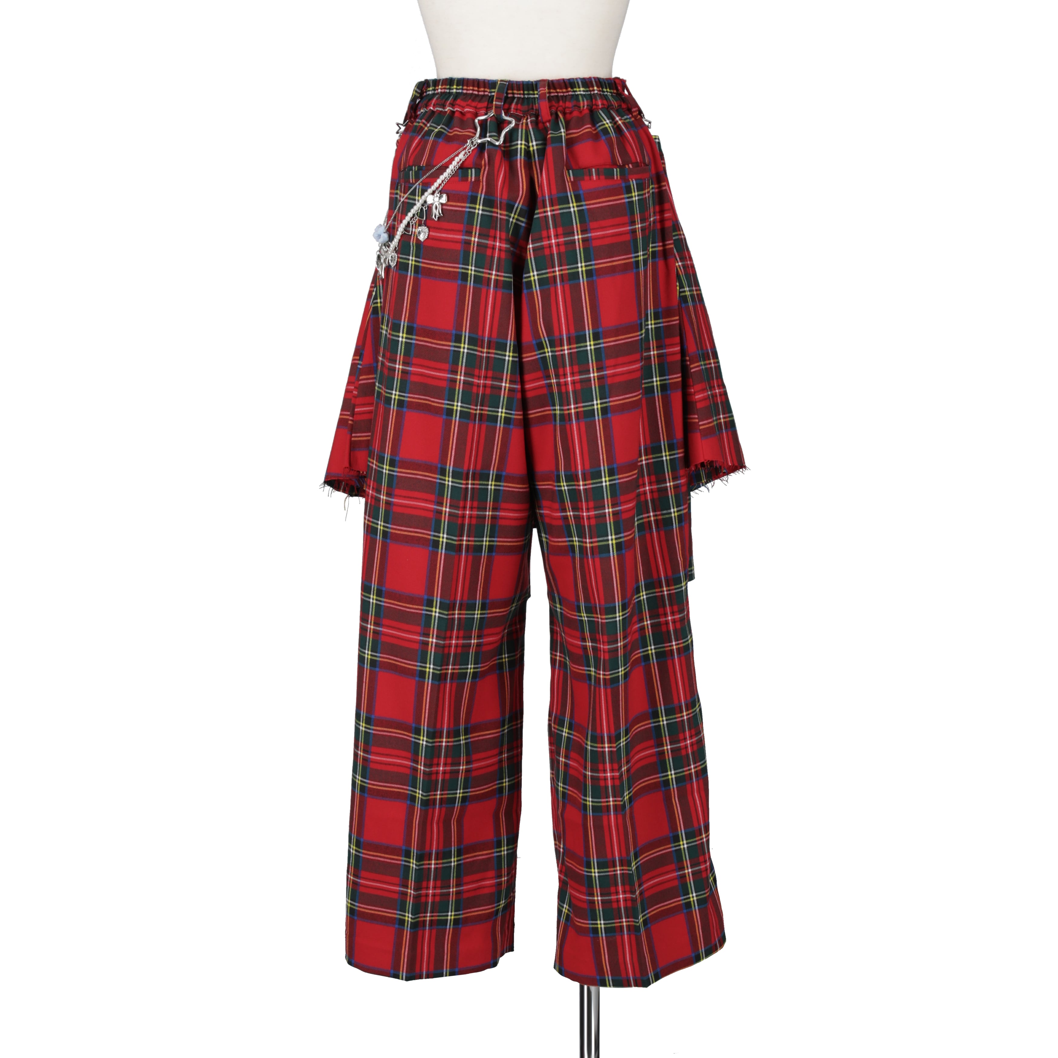 スリットレイヤードスラックス　RED