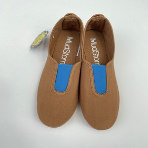 LA CADENA（ラカデナ）GIMNASIA　PANEL COLOR SLIP ONスリッポン　シューズ  18cm～21.5cm (brownkhaki×royal blue）