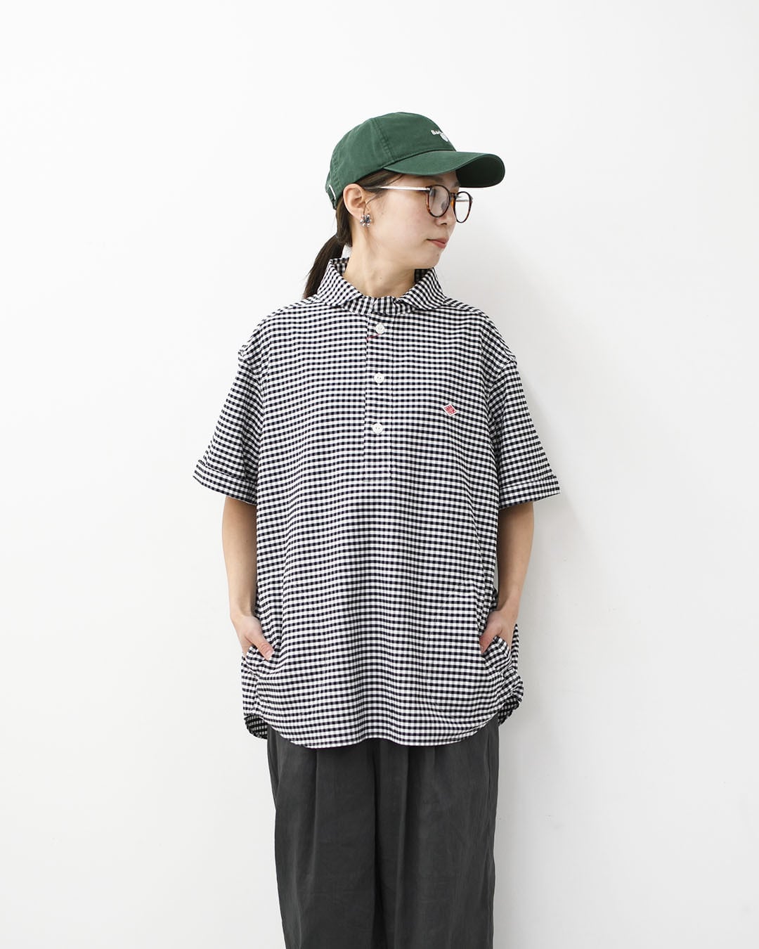 DANTON [ダントン] M OXFORD ROUND COLLAR SHORT SLEEVE PULLOVER