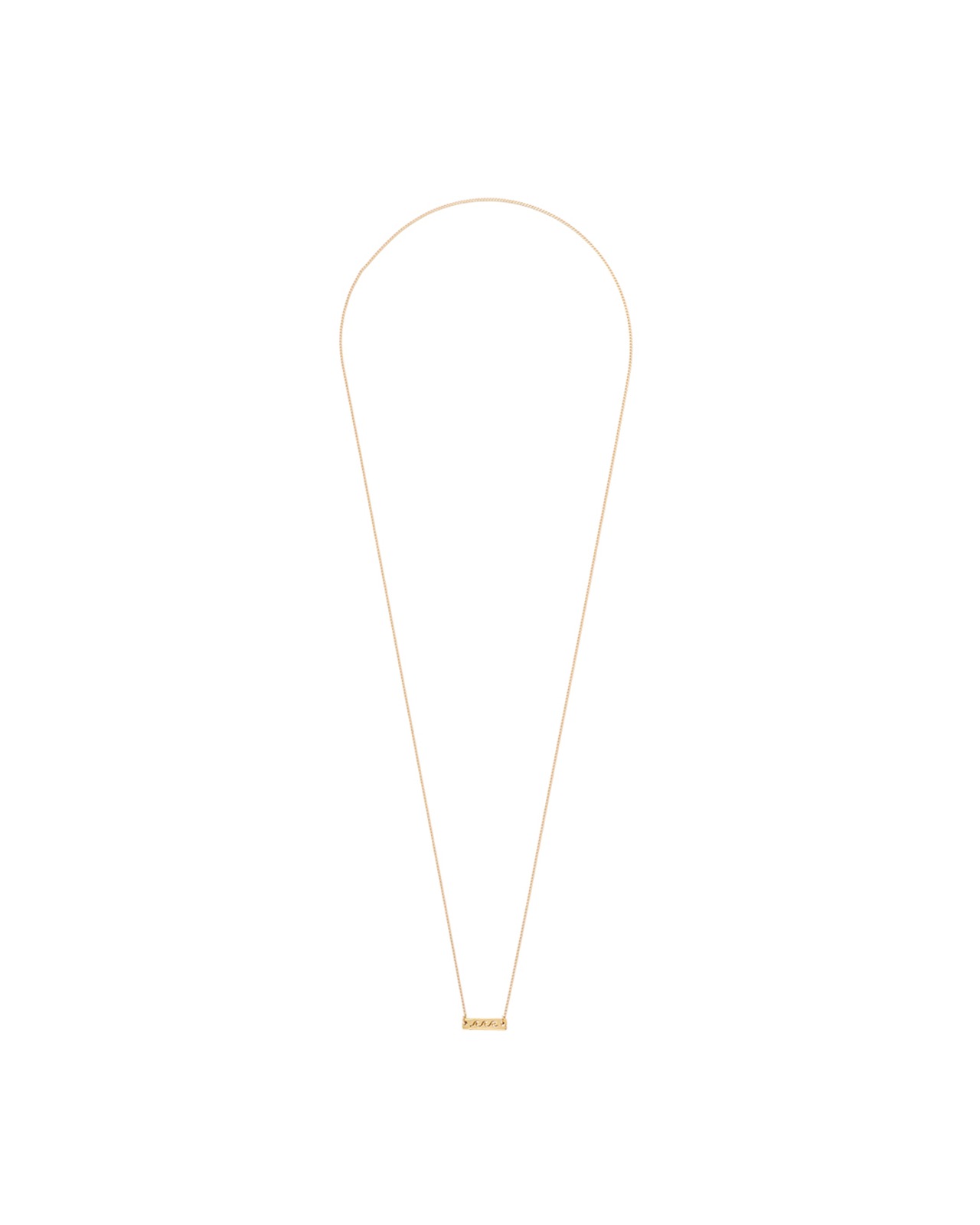 【#Re:room】18K WAVE ICON PLATE NECKLACE［REA247］