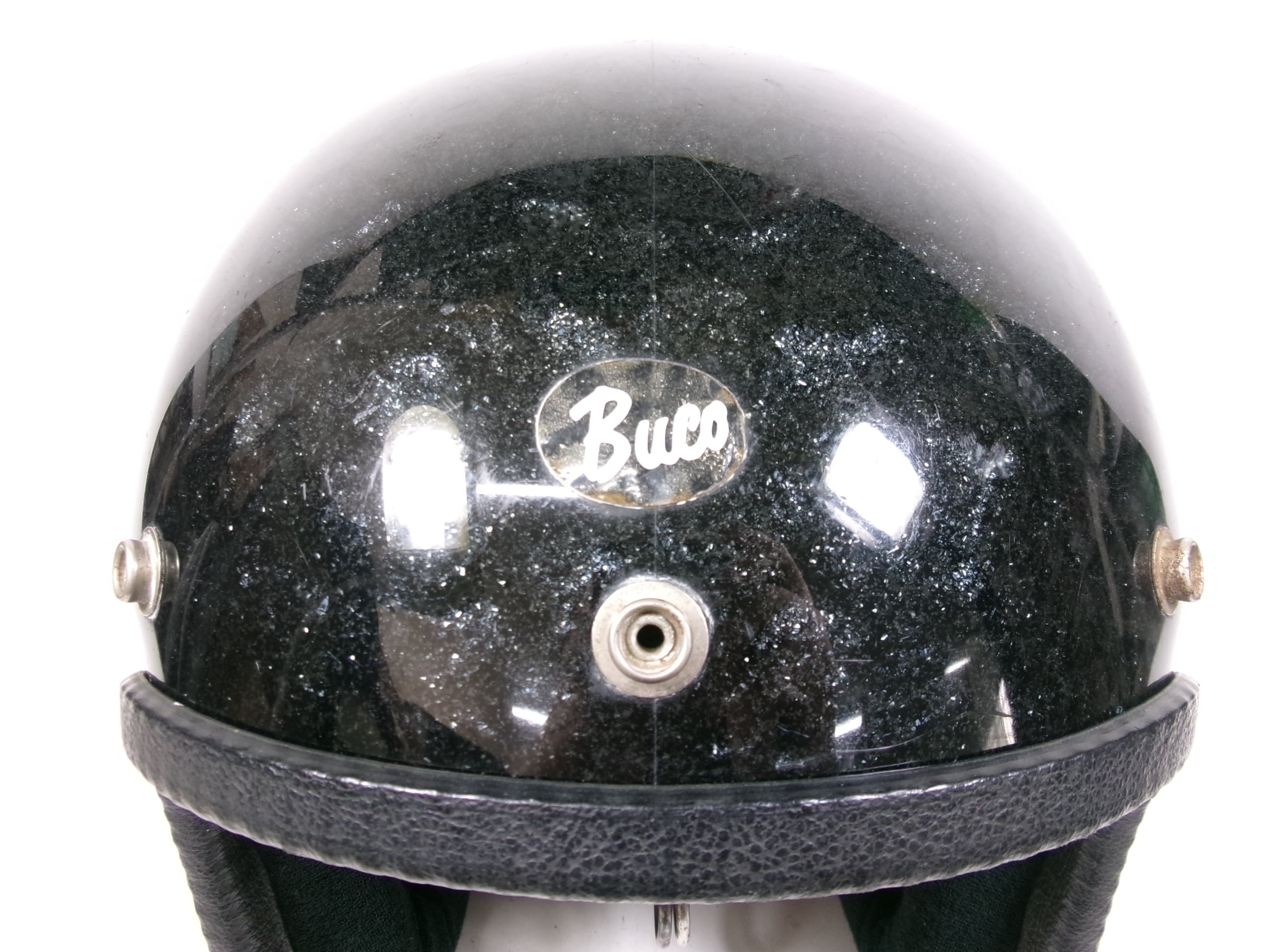 レア黒ラメ！70s BUCO INTERNATIONAL ジェットヘルメット 目深加工済み 