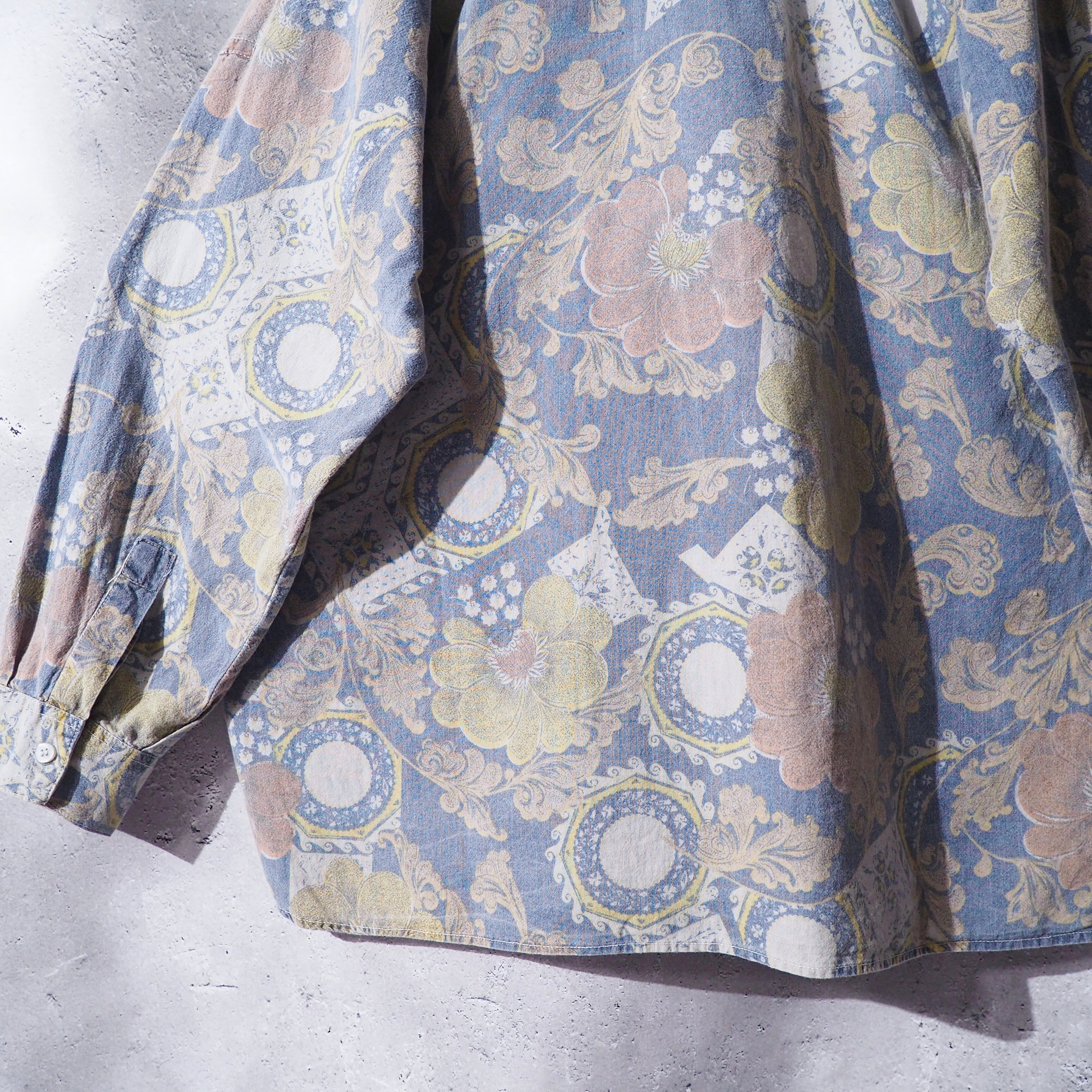 1980s ” 蜃気楼 - Mirage ” Beautiful luxury pattern vintage loose shirt