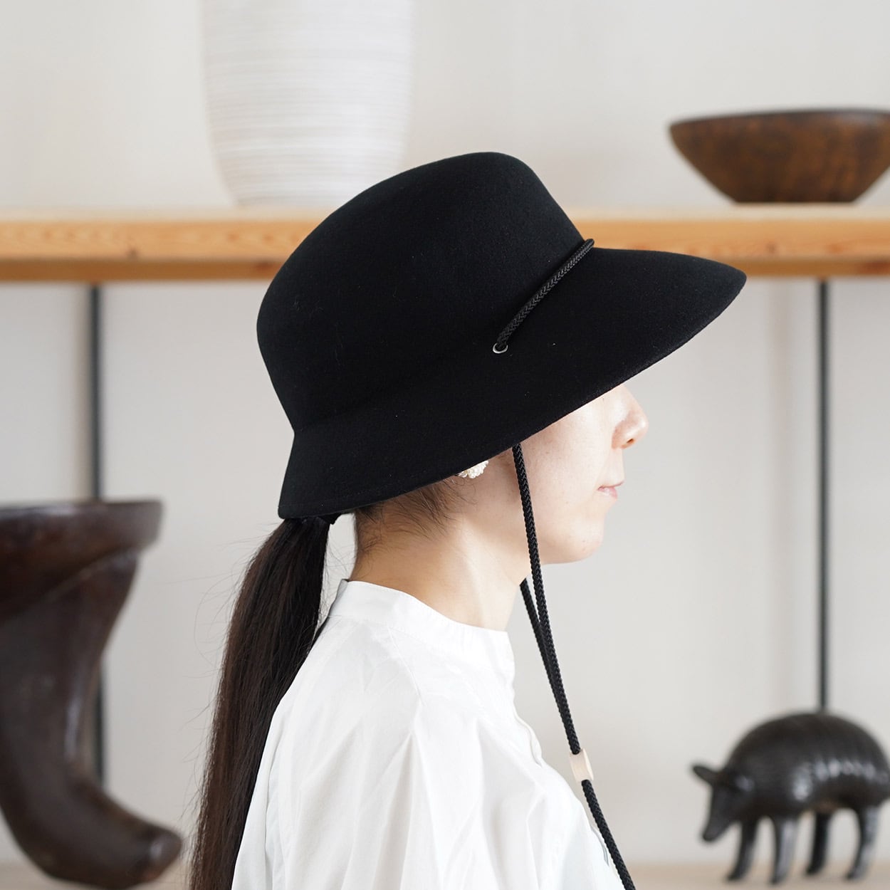 Poanca Bonnet- ヴィンテージの木型で制作したフェルトボンネット- Bonnet- ヴィンテージの木型で制作したフェルトボンネット- | poanca