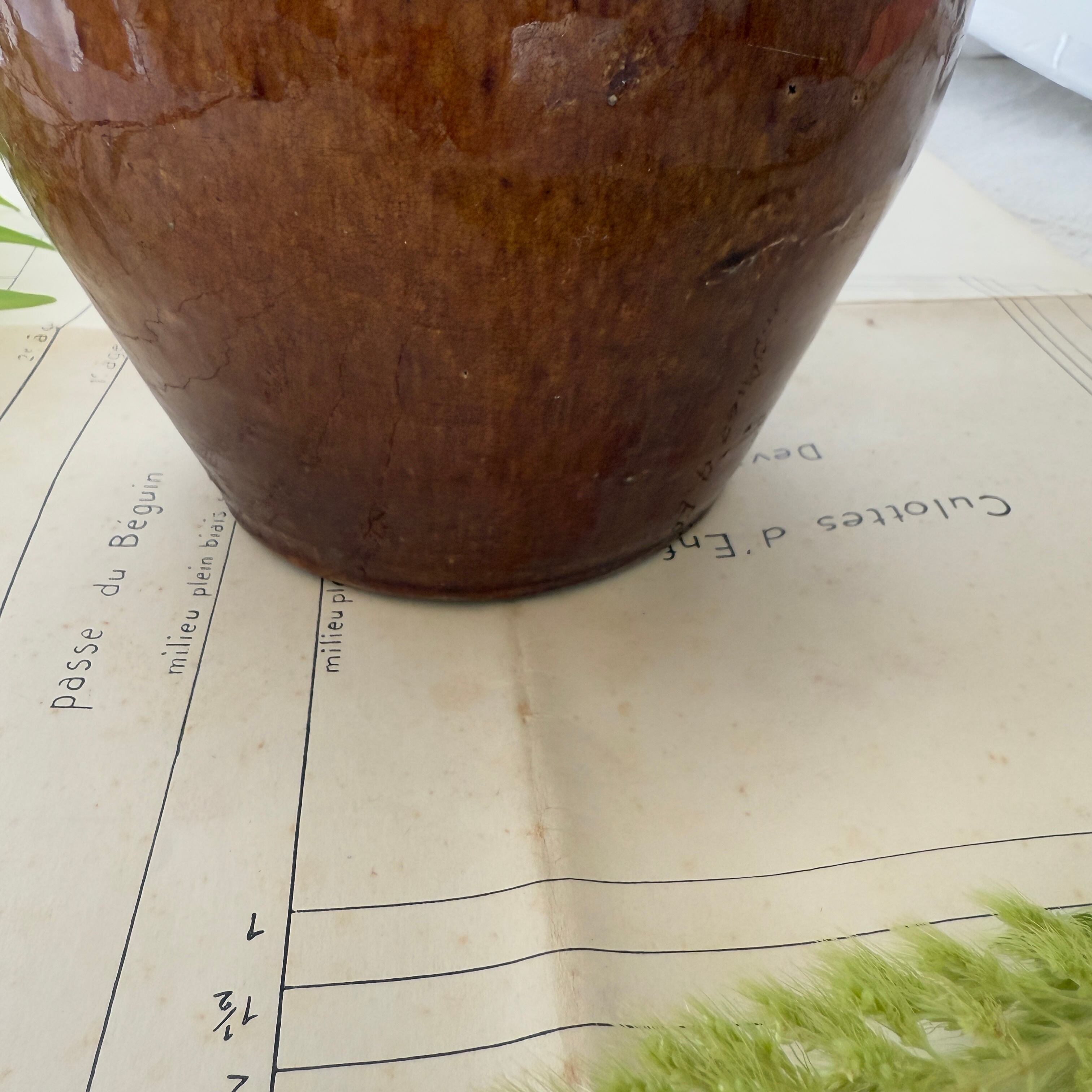 19th Century Provancal Terracotta Water Jug-Large Glazed