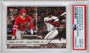 Shohei Ohtani / Ronald Acuna Jr.| 2018 Topps Now| Award Winner | PSA 10 Rookie Card