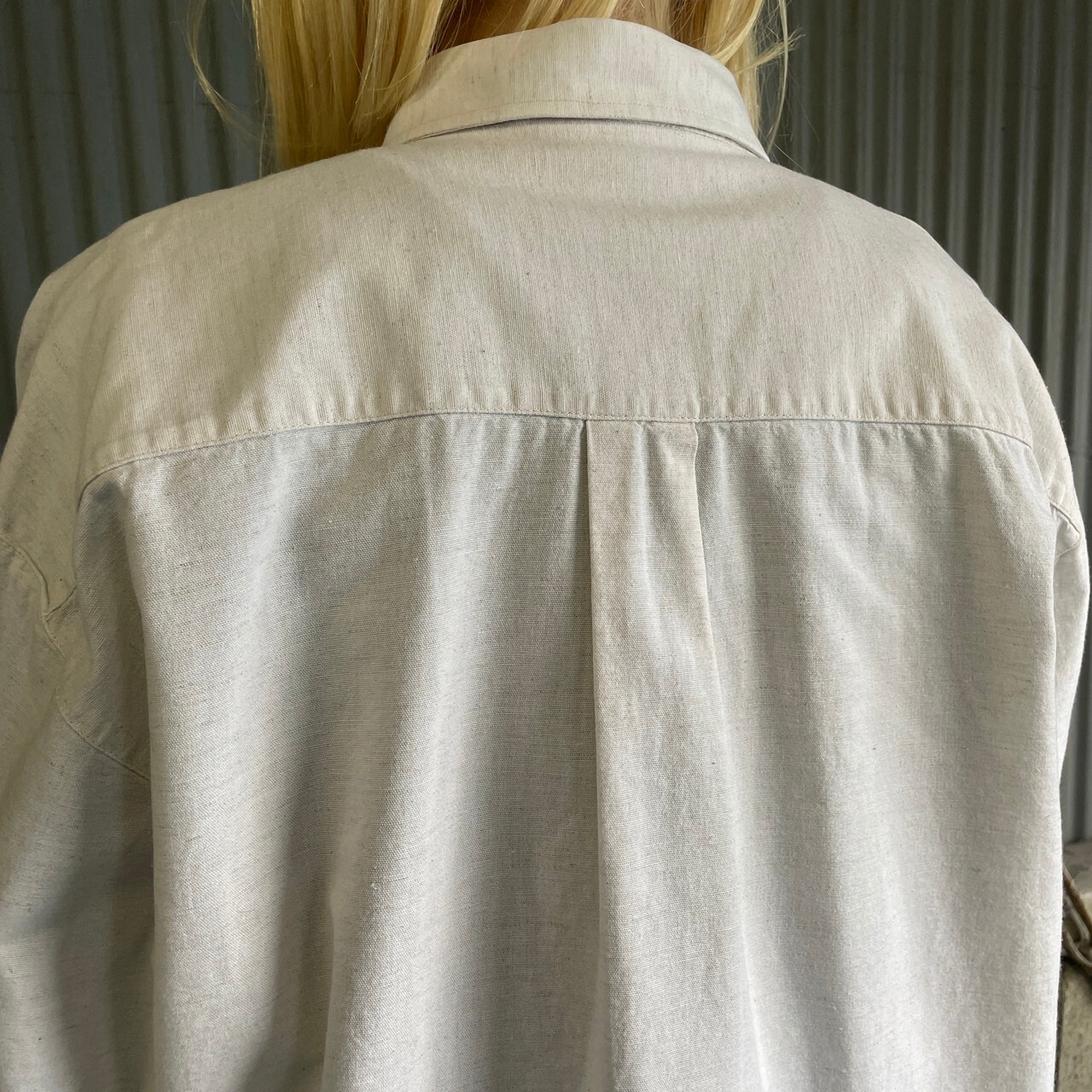 COUNTRY リネン 刺繍デザイン 長袖 チロリアンシャツ メンズM ユーロ 