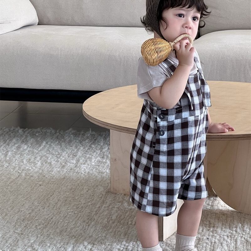 【BABY&KID】オシャレチェックサロペット