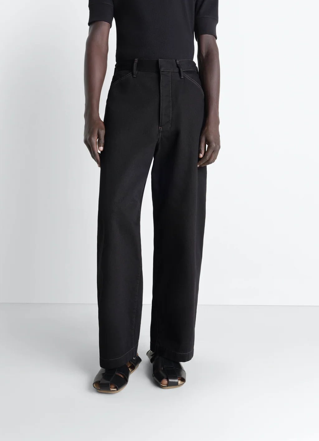 LEMAIRE MAXI WORKWEAR PANTS BLACK PA1244 LD1055 | BEST PACKING STORE