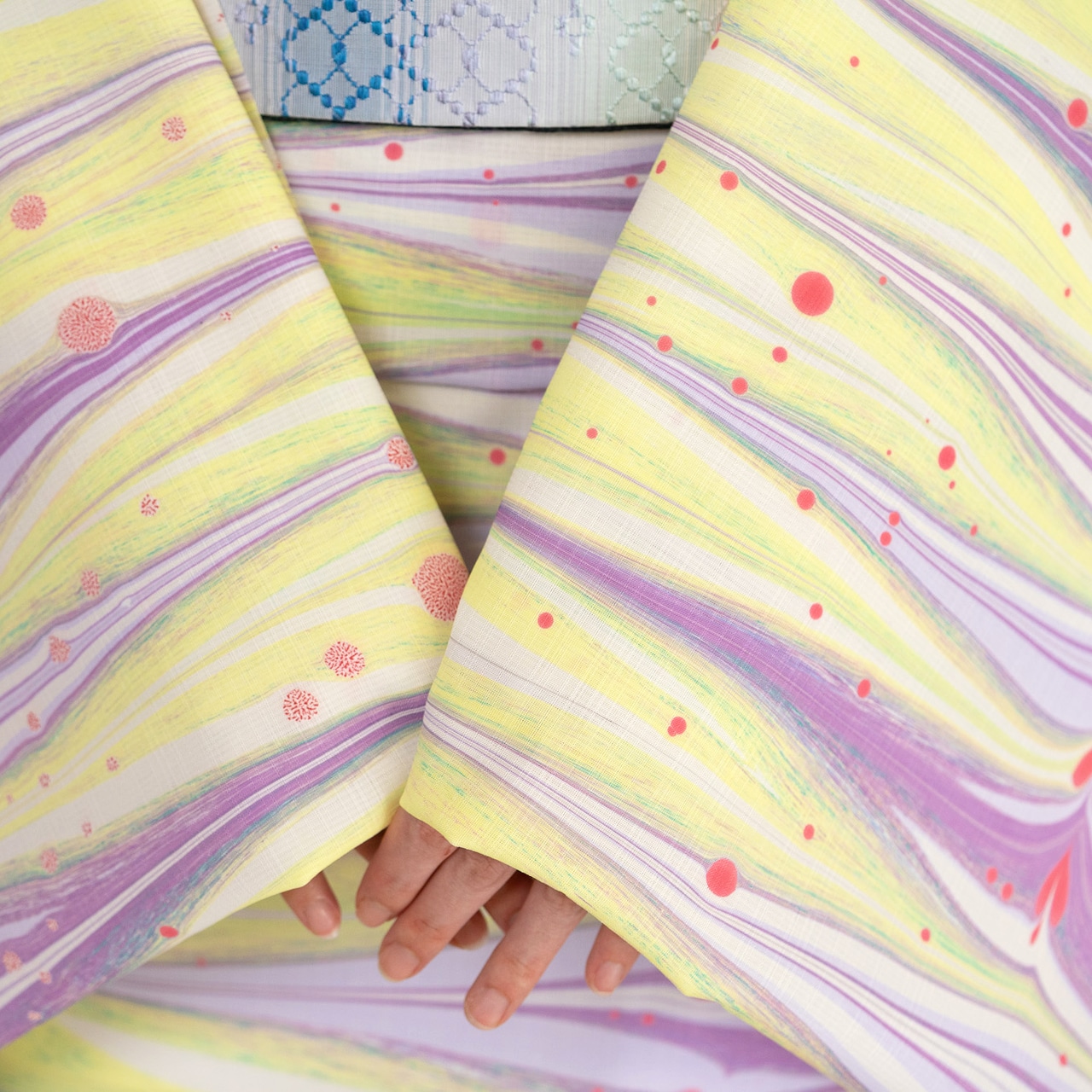 「夕暮れラブレター」ゆらぎ柄×ドット❤︎〜セオアルファ　浴衣・夏着物・単衣