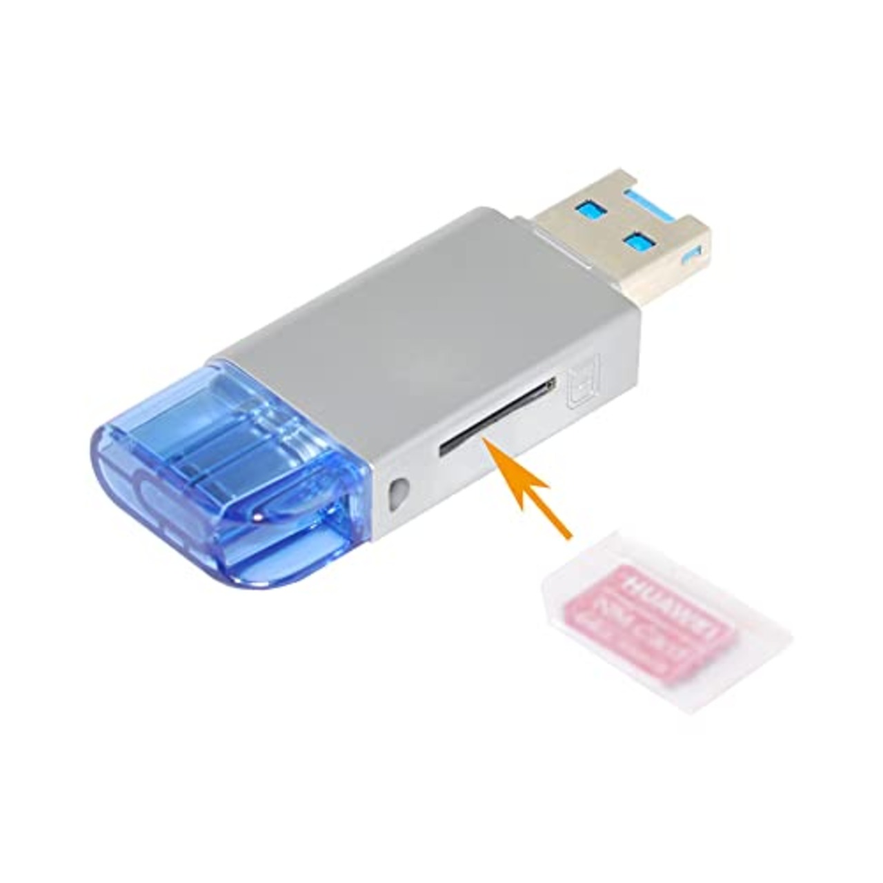 JSER Xiwai USB-C Type C/USB 2.0 - NM ナノメモリーカード&TF Micro SDカードリーダー Huawei 携帯電話 ノートパソコン用