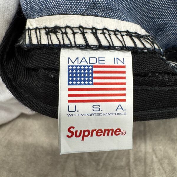 シュプリーム フレイド クロコデニムキャンプキャップ Supreme(シュプリーム) 25SS Frayed Croc Denim Camp Cap