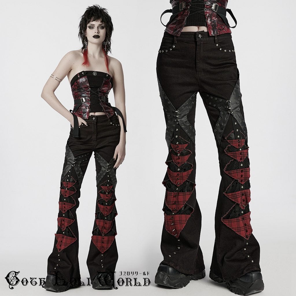 即納/送料無料】ゴスロリワールド WK-679NCF-BK-RD パンクファッション