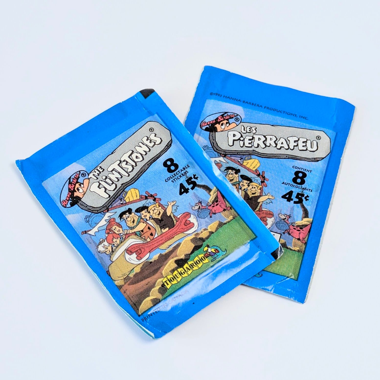 ☆送料無料！☆1993年製【 The Flintstones 原始家族フリントストーン（げんしかぞくフリントストーン）ハンナバーベラ / Hanna-Barbera 】VINTAGE トレーディングカード単品 （1個=8Stickers）〚アメリカン雑貨 アメトイ〛