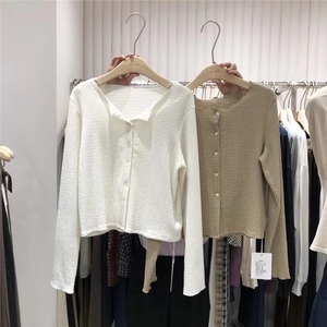 オープンカラーカーディガン