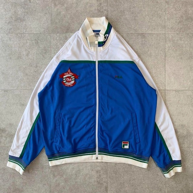 FILA イタリア　トラックジャケット　ジャージ　ビンテージ　90s 青　白
