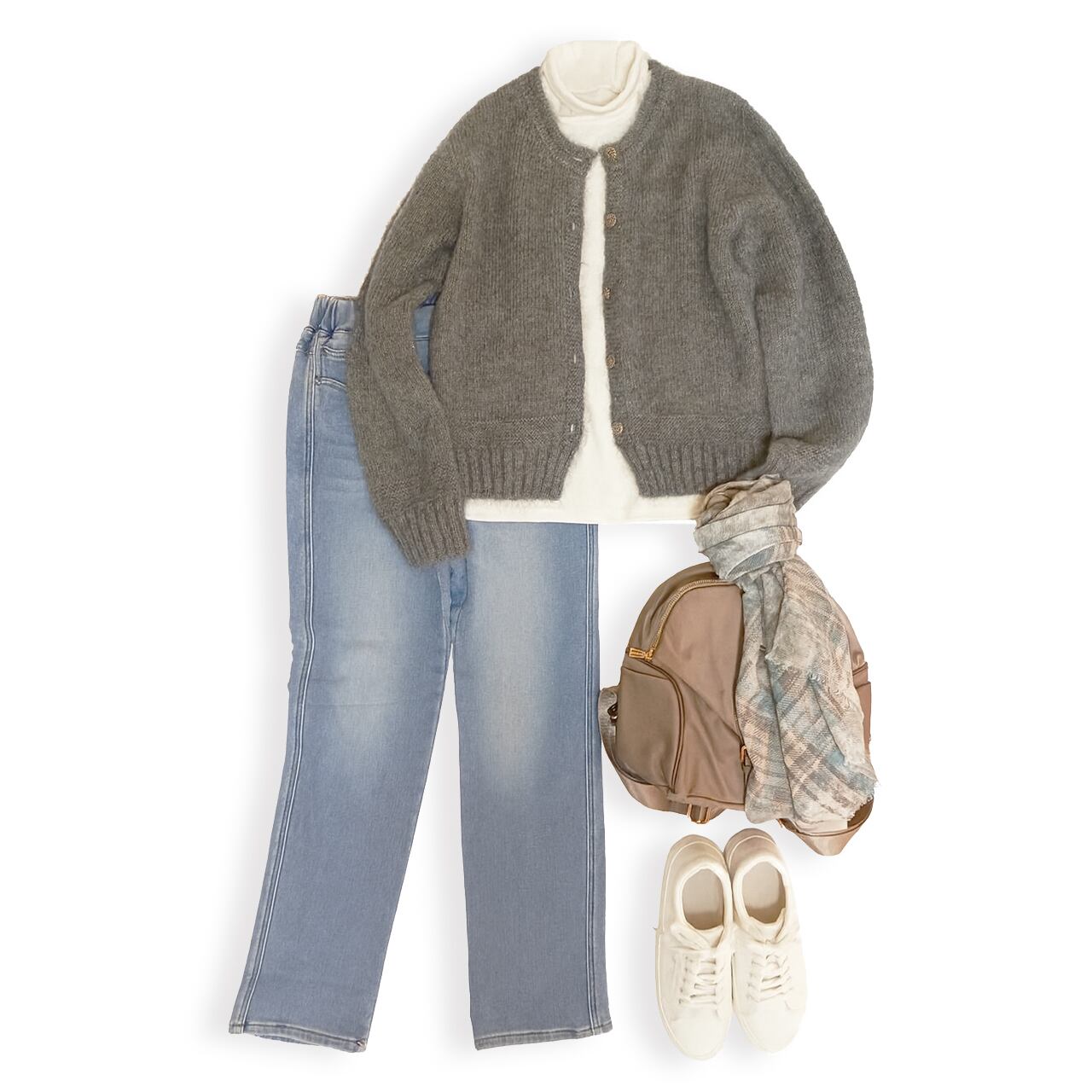 シルク混ニットベスト | jeanrené