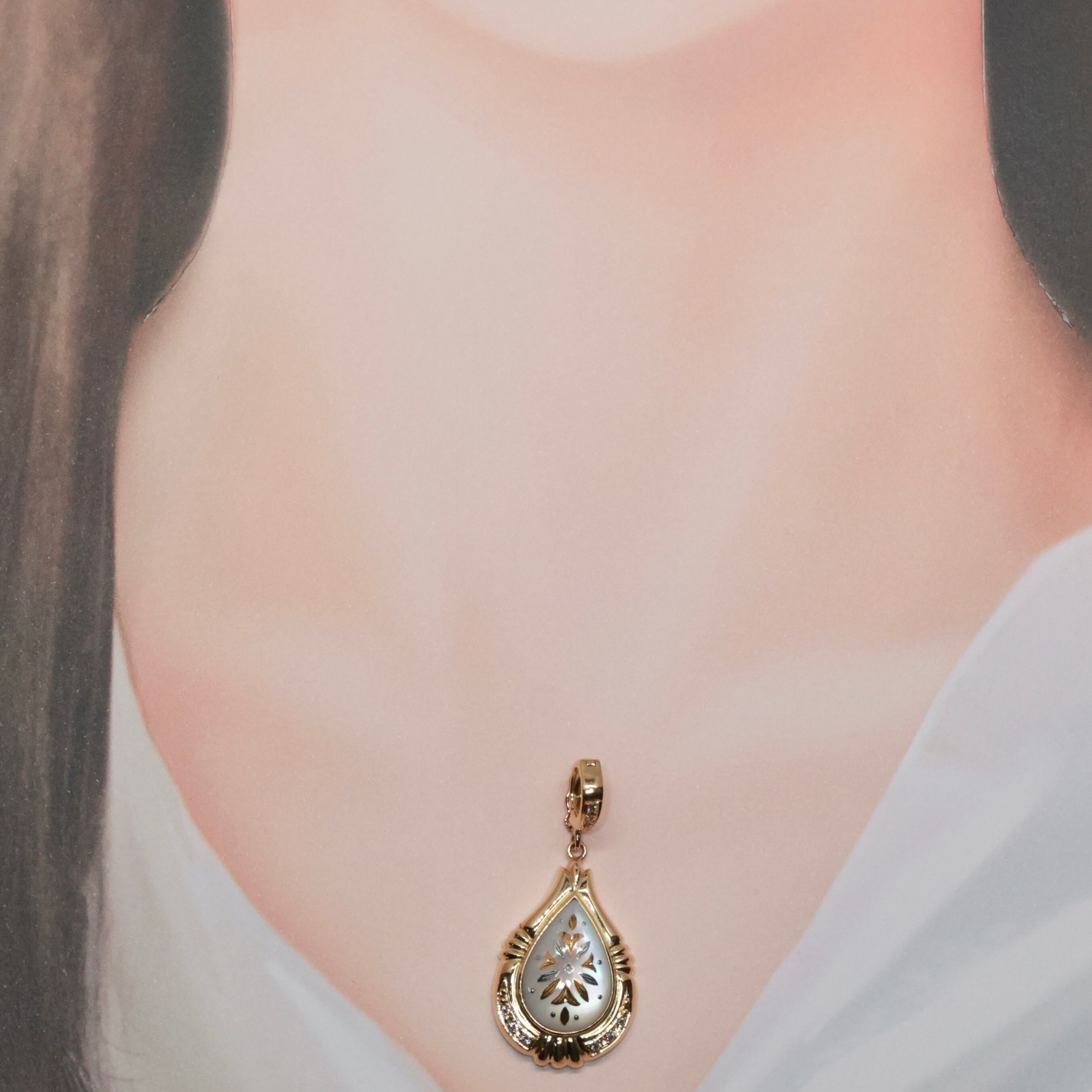 K18 YG 5.5g 塩島敏彦 ピクウェ ダイヤモンド 0.08ct トップ K18 YG 5.5g 塩島敏彦 ピクウェ ダイヤモンド 0.08ct トップ