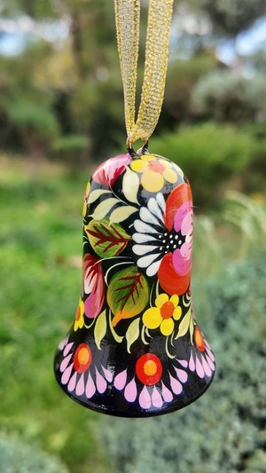 クリスマスデコレーション　ベル3点セット（ティモシェンコ作）