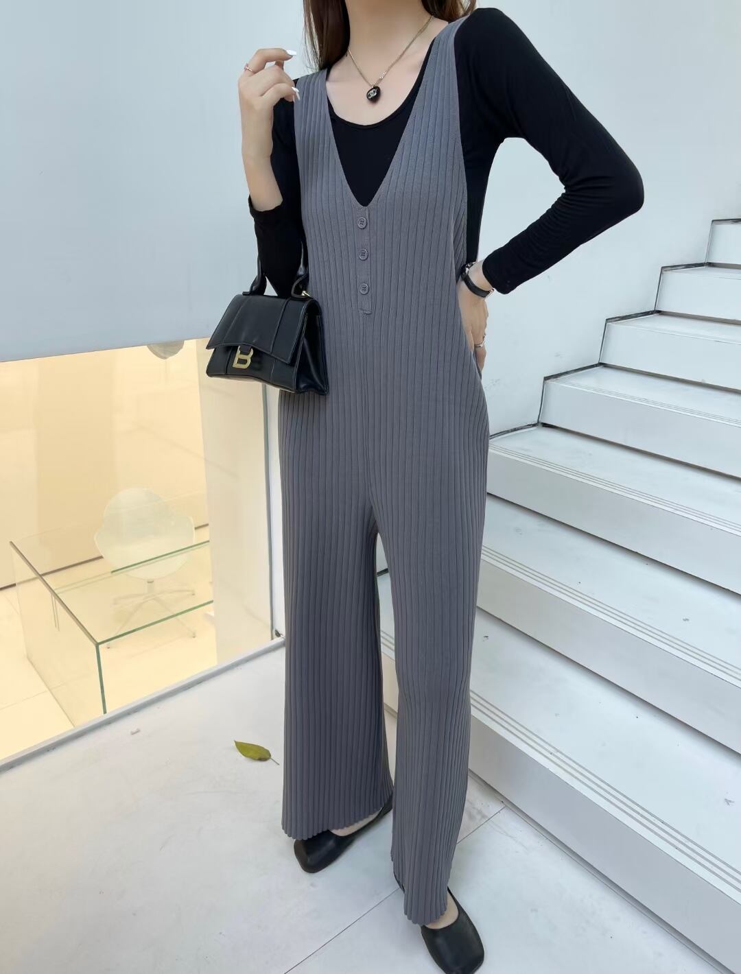 リブニットサロペ　AJ1050-1842