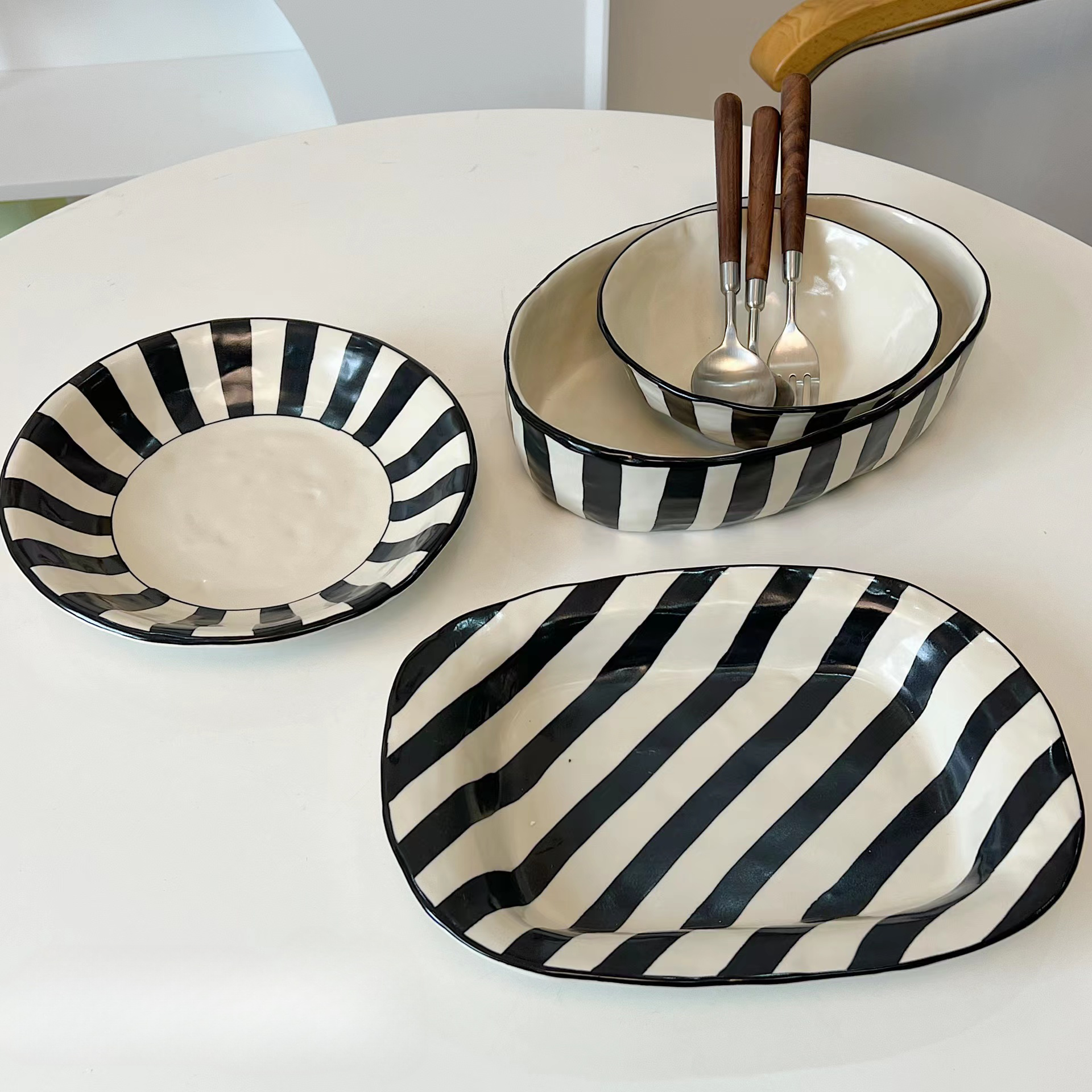 ストライプ模様 食器セット ストライプ模様 食器セット