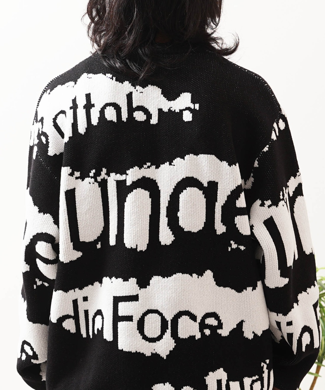 ◆ロゴ ジャガード クルーニット◆rs-100523