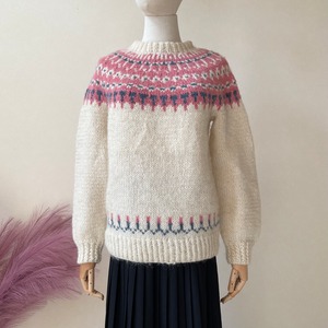 Hand Made Mohair Nordic Sweater  AD172