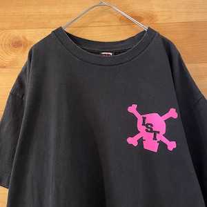 【STUSSY】バックプリント アーチロゴ Tシャツ international stussy tribe ドクロ ワンポイント ステューシー Lサイズ US古着 アメリカ古着