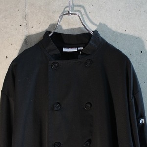Black Cotton Poly Chef Shirt Jacket