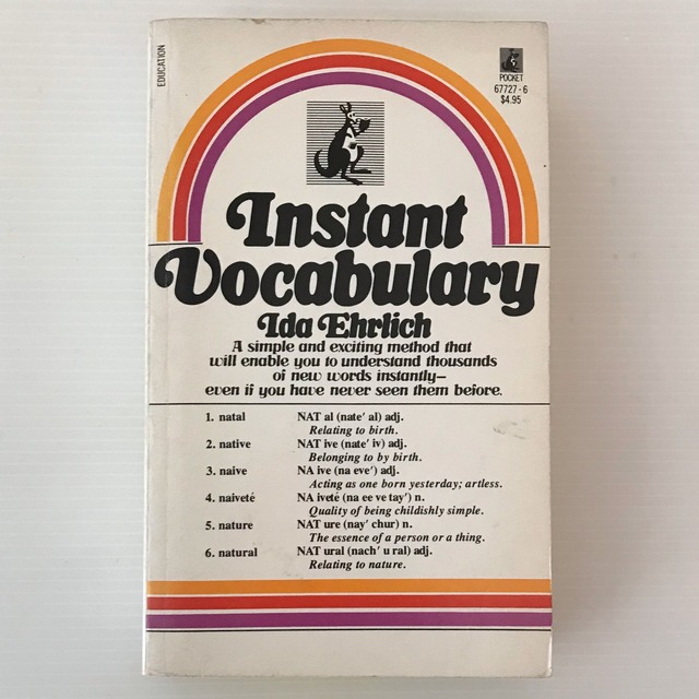Instant Vocabulary  Ida L. Ehrlich  Pocket Books