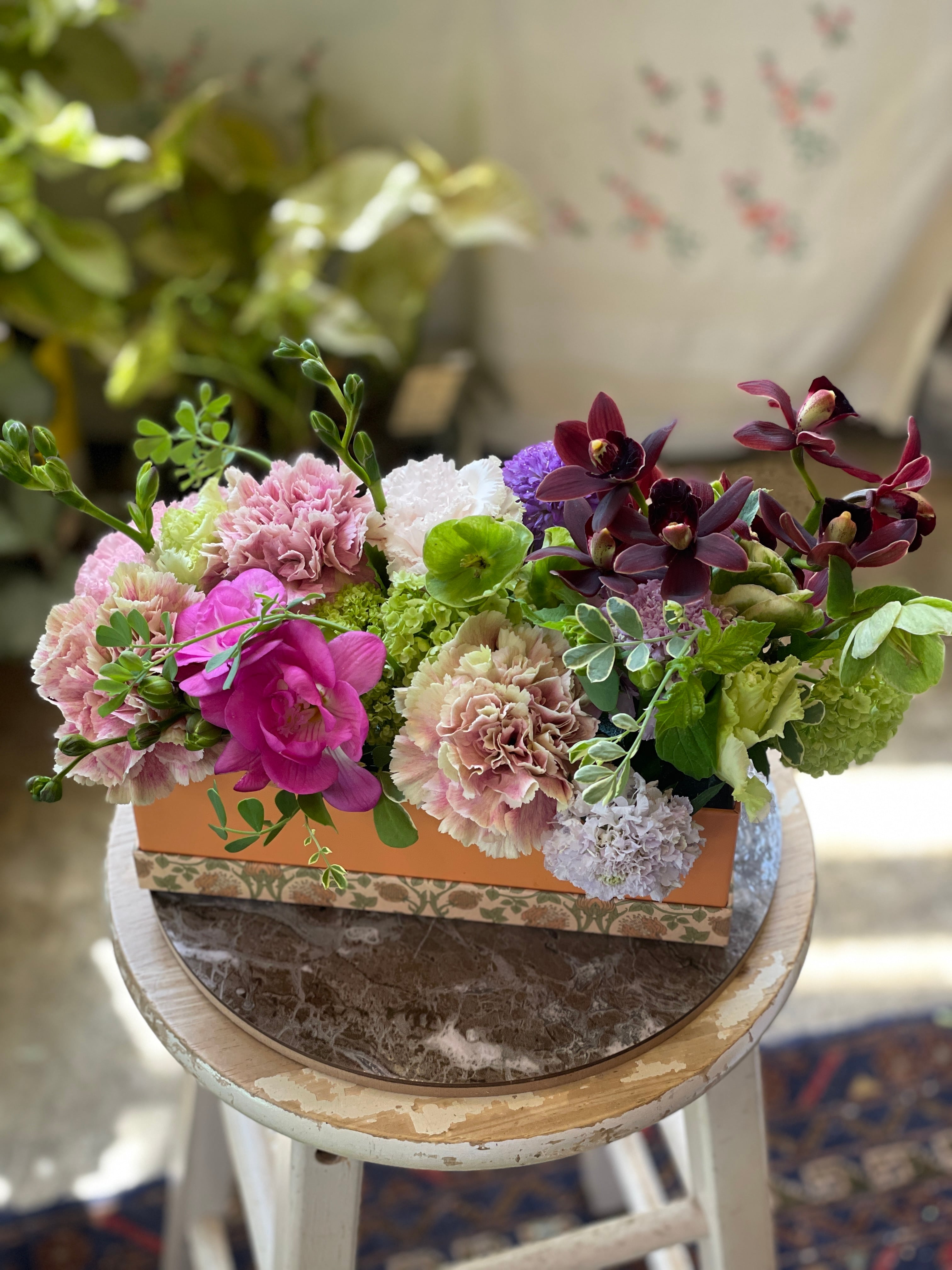 //♡antique♡box flower // for Mother's Day //