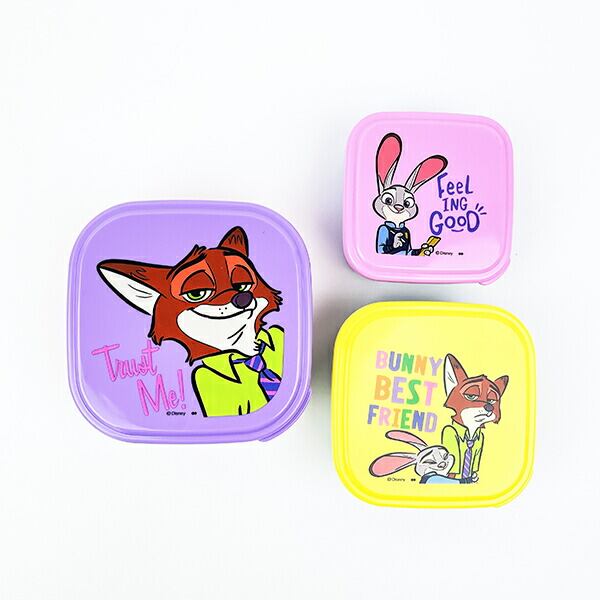 ディズニー ズートピア ランチボックス3Pセット 日本製 Disney
