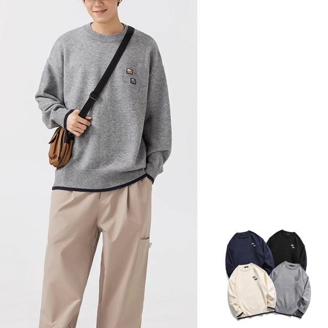 Round neck knit tops M12618