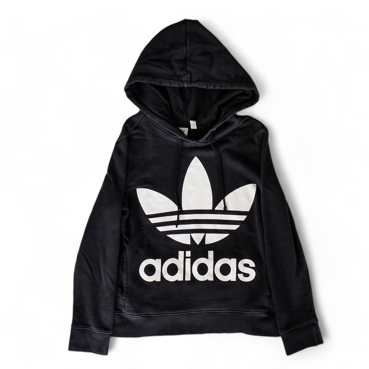 adidas アディダス デカ トレフォイル パーカー ブラック サイズM 