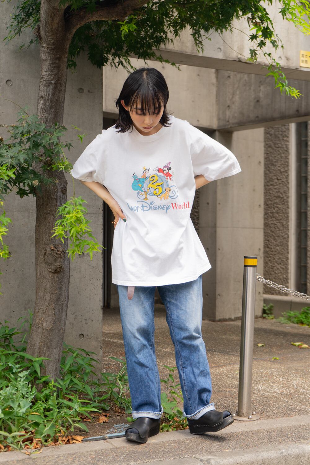 MADE IN USA】90's Walt Disney World 25th anniversary Print Tee