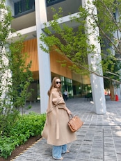 fur hooded long coat