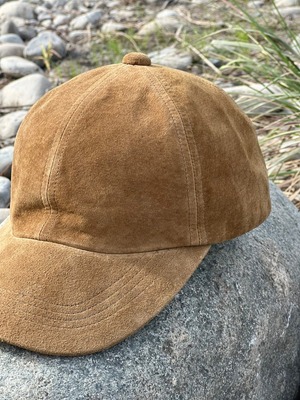 pigsuede 6panelcap brown