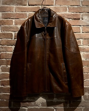 【Caka act3】“TOMMY HILFIGER” Vintage Loose Leather Jacket