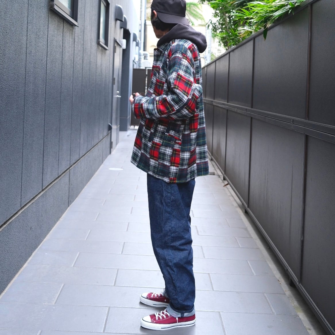 SASSAFRAS(ササフラス) T.P.Gardener Shell Half-Multi Check-(SF