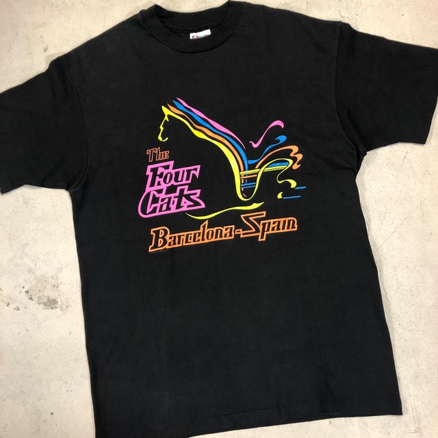 1990'S "THE FOUR CATS" BLACK T-SHIRT