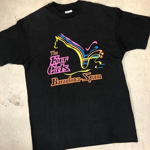 1990'S "THE FOUR CATS" BLACK T-SHIRT