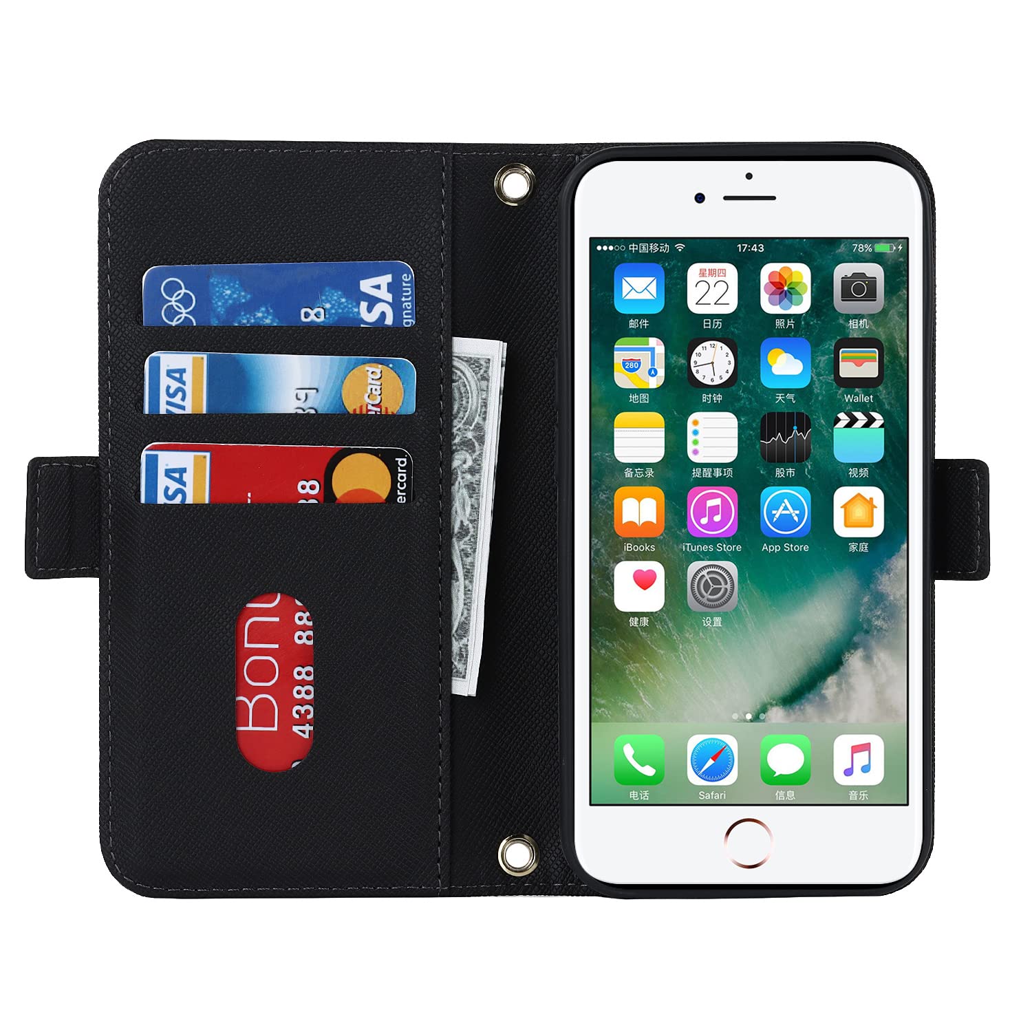 Eastwave アイフォン 8 Plus ケース 縄掛けカバー for iPhone 7 Plus