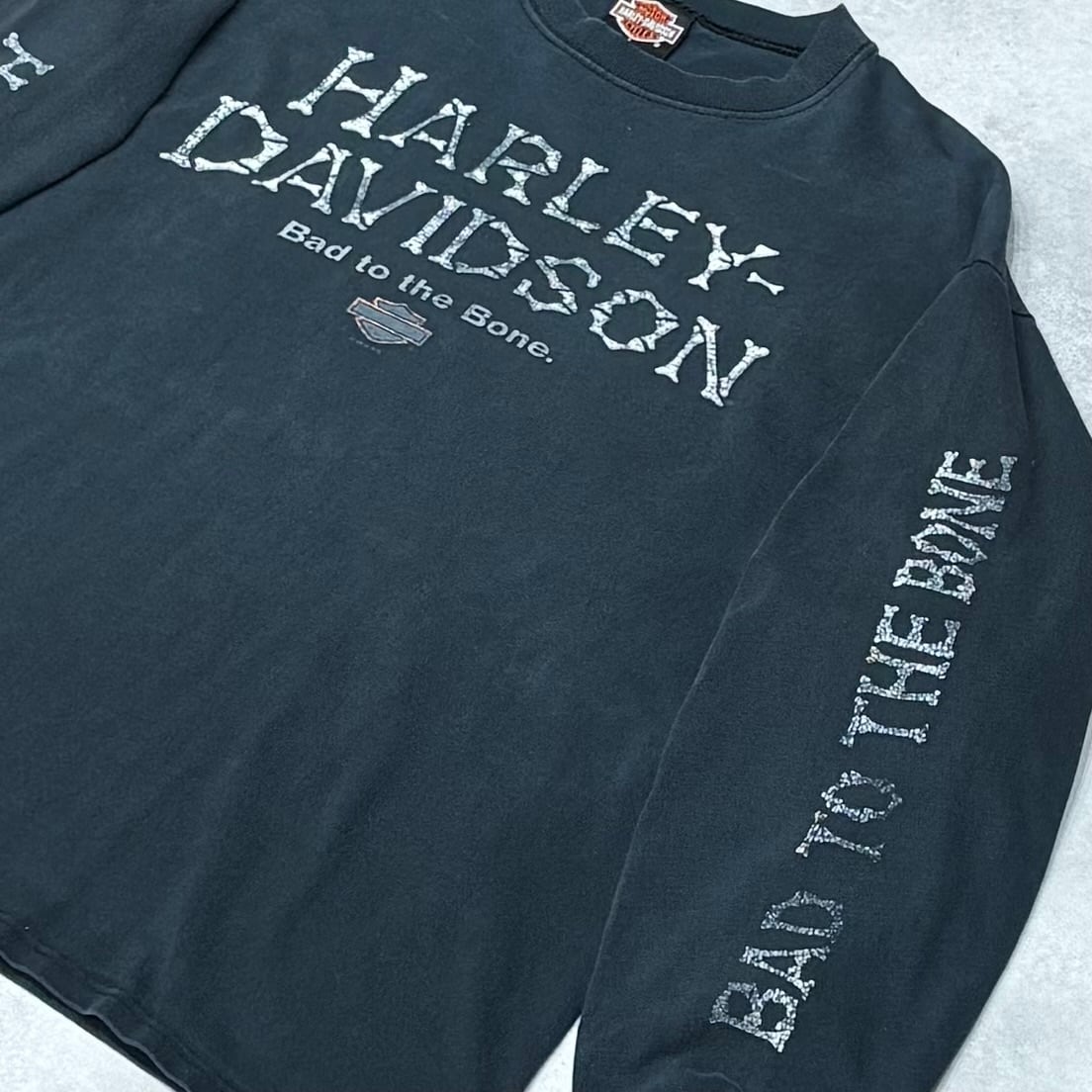 00's Harley-Davidson Bad to the Bone Long sleeve T-shirt LARGE