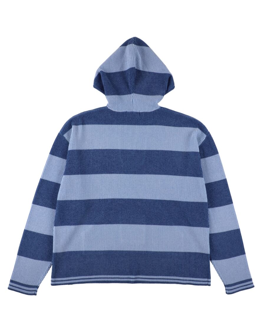 PHINGERIN CORDY KNIT MEXPARKA STRIPE BLUE | EACHTIME. / EZ DO MARKET