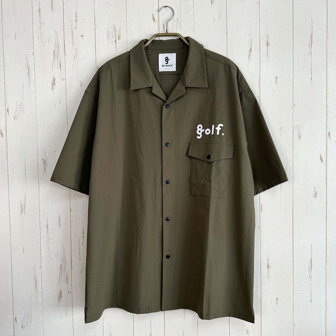 TECH OPEN COLLAR SHIRT -KHAKI- | 8G SHOOT WEBSTORE
