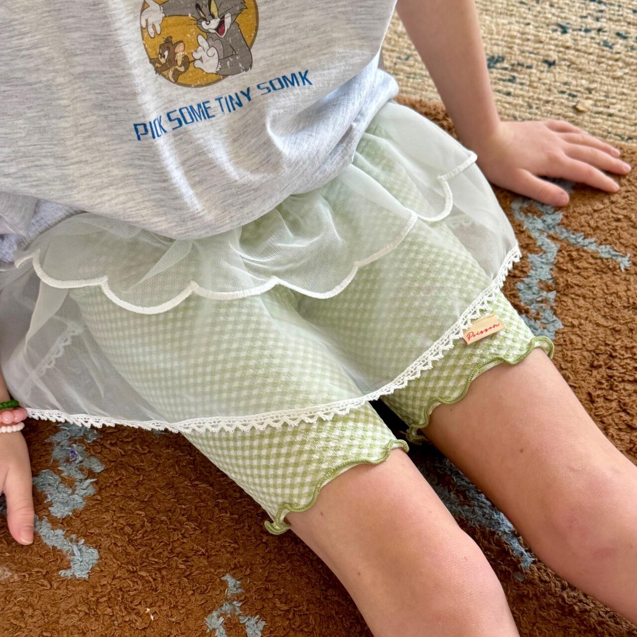 «sold out»«ジュニアサイズあり»«poisson» チェックレギンス 3colors