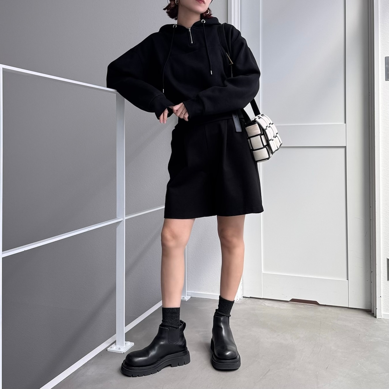 ミニzipショートPK/ブラック