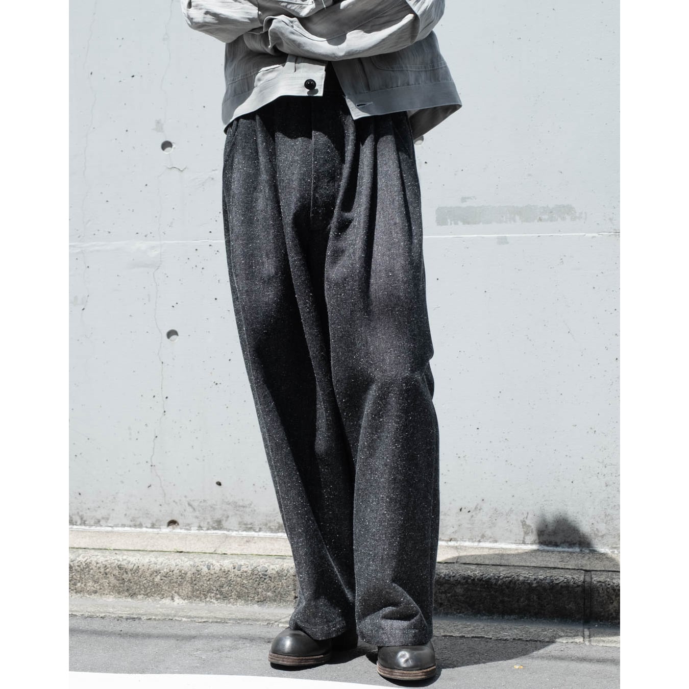 Blanc YM] (ブランワイエム) BL-25S-SDWP Silk Denim Wide Pants