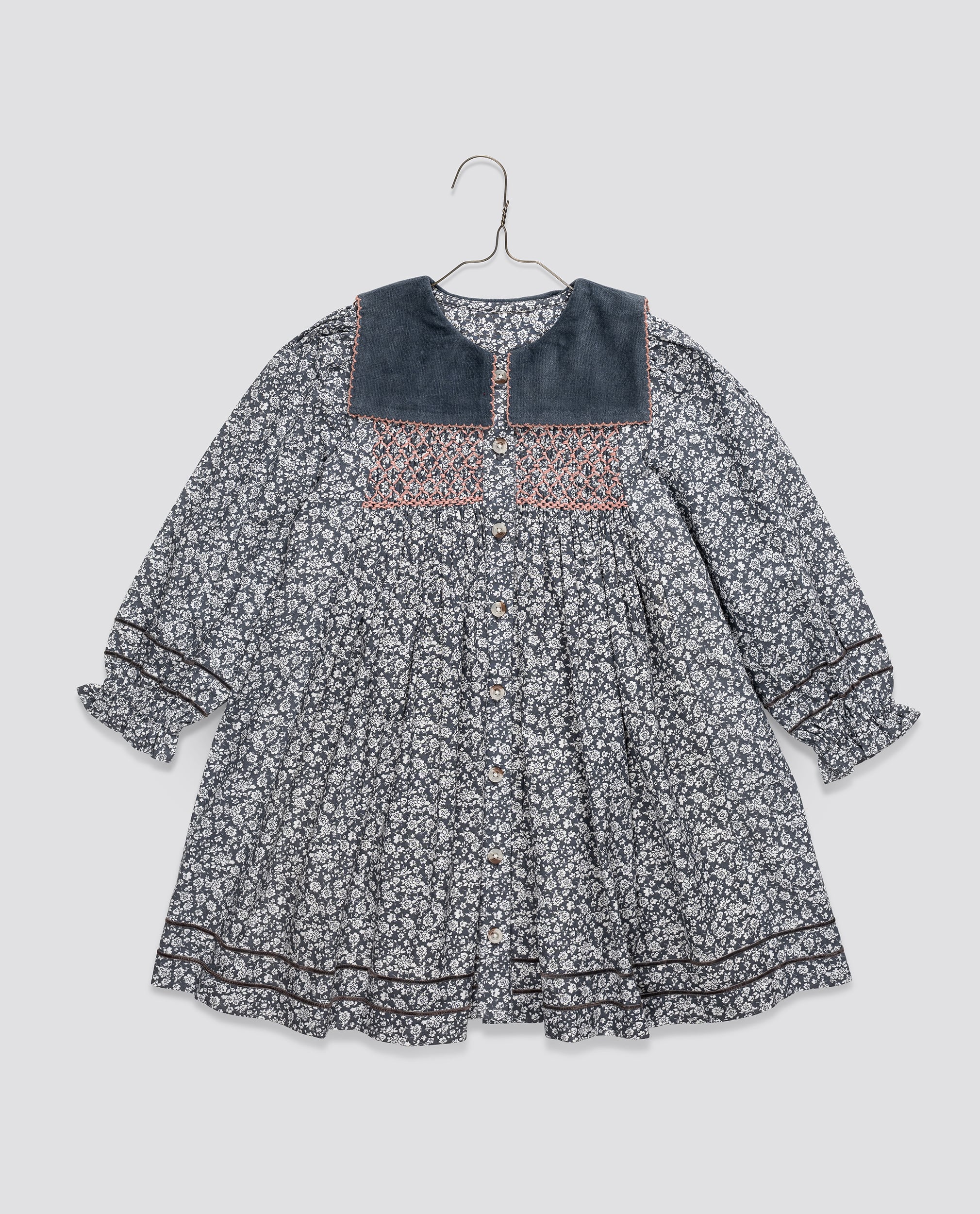 送料無料 Little Cotton Clothes/Elizabeth Dress Barley Floral